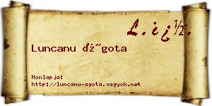 Luncanu Ágota névjegykártya
